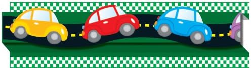 Cars &amp; Road Straight Borders