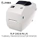 Zebra - TLP2824 Plus Thermal Transfer Desktop Printer for Labels, Receipts, Barcodes, Tags, and Wrist Bands - Print Width of 2 in - Serial and USB Port Connectivity