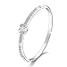 Menton Ezil Women Elegant Jewelry Princess Silver Plated Bangle Bracelets For Women