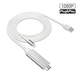 Lightning to HDMI,iPhone HDMI Cable 6.6ft,1080P HDMI Video AV Cable Connector Converter Digital AV HDTV Adapter for iPhone/iPad/iPod Models by Musou