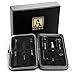 Aconl Pedicure Kit for Men by Aluxie - Convenient, Time Saving, Nail Clippers Set, Luxury Grooming Gift Set, Travel-Size Leather Case - Stainless Steel