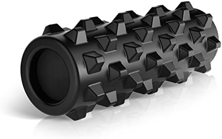 Foam Roller - Trigger Point with Deep Massage - Yoga Pilates for Tight Muscles &amp; Balance Exercises (Black-13 inch)