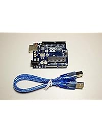 Devbattles Arduino Uno R3, placa microcontroladora, basado en ATmega328 original y cable USB de componentes de ordenador