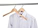 Amber Home 20 Pack Natural Wooden Shirt Hangers, Premiun Wood Coat Hangers Without bar, Clothes Hangers for Jacket, Bridal (Natural, 20)