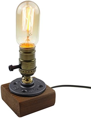 JZGLDS Vintage Loft Wood Table Lamp Light Edison For Living Room Bedroom Coffee Shop Table Lamp