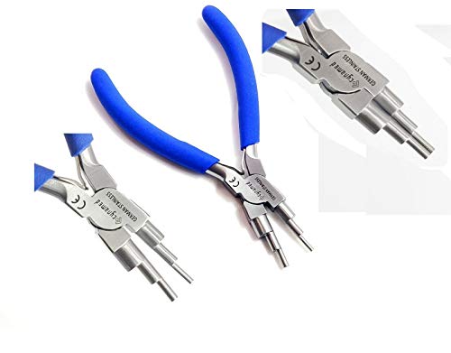 German Jewelry Pliers Set - 6-in-1 Bail Maker & Nylon Nose Pliers For DIY Crafting