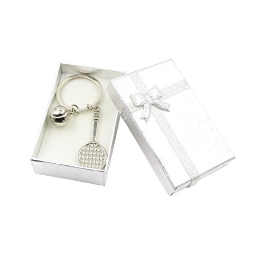 Hanerdun cute mini tennis racket and ball set key ring with gift …