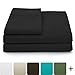 Cosy House Collection Luxury Bamboo Bed Sheet Set - Hypoallergenic Bedding Blend from Natural Bamboo Fiber - Resists Wrinkles - 4 Piece - 1 Fitted Sheet, 1 Flat, 2 Pillowcases - Queen, Black