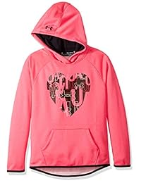 Under Armour - Sudadera con capucha y forro polar para niña