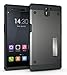TUDIA Ultra Tough OMNIX [Heavy Duty] Hybrid Full-Body Protective Case with Front Cover and Built-in Screen Protector/Impact Resistant Bumpers Cover for OnePlus One (Metallic Slate)
