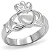 Women's Stainless Steel Claddagh Ring,Size:7