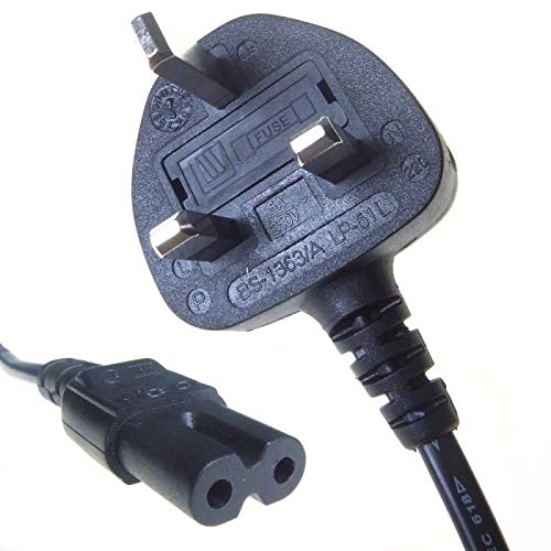 Pro Elec UK Plug To 'Figure-8' (C7) Type Mains Lead 2m Black
