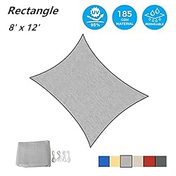 AsterOutdoor Sun Shade Sail Rectangle 8' x 12' UV