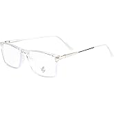 EYEGLASSTOR TR90 Blue Light Blocking Glasses for Men & Women | Premium Flexible & Ultra-Light Frame | Computer Glasses with UV Protection | Anti Eyestrain, Gaming & Reading | Clear Frame