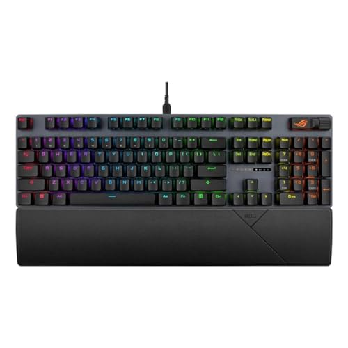 ASUS ROG Strix Scope II X Gaming Keyboard with Mechanical Switches ROG NX Snow V2, Soundproofing Fo…