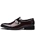 OUOUVALLEY Mens Patent Leather Tuxedo Dress Shoes Lace up Pointed Toe Oxfords 1866 Brown 10D(M) US
