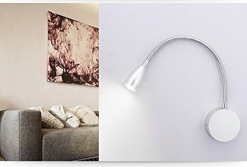 GCCI Led Bed Head Wall Lamp Led Hose Wall Lamp Light Bar Desk Lamp Painting Spotlight Reading Wall Lamp,Silver 1W