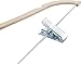Utopia Home 12 Pack Velvet Skirt Hangers with Clips - Non Slip Velvet Clothes Hangers with Notches for Pants and Coat - Slim and Heavy Duty with 360 Degrees Swivel Hook - Ivory