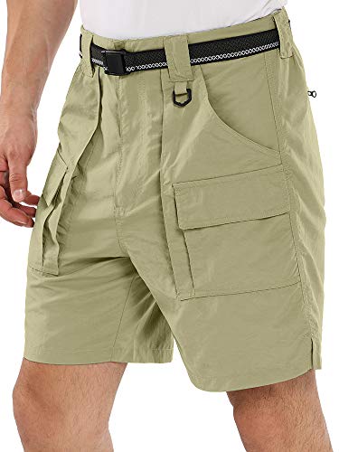 image for Aiegernle Men's Outdoor Hiking Shorts, Lightweight Quick Dry Expandabl