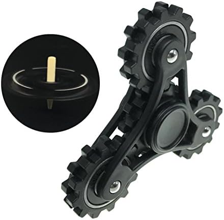 Fidget Spinner Spinning Top Tri-Spinner Fidget Toy High Speed Bearing 1-5 Min EDC Hand Fidget Spinner ADHD Anxiety Autism Boredom Stress Relief Toys (Black)