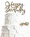 EALogic Happy Birthday Cake Topper - Gold Glitter Plastic - Highest Quality Cake Topper - Party Event Decorations