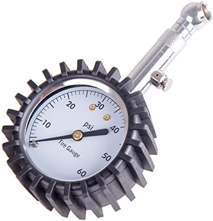 OKEYN Tire Pressure Gauge, Air Pressure Tire Gauge with Integrated Hold Valve for Car, Motorcycle, Bike, Truck, RV, SUV, ATV (60 PSI)