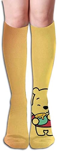 DANIEL MOORE Over-The-Calf Sports Socks Winnie The Pooh Funny Boot Socks for Girl Women