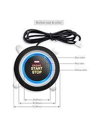 Easyguard Ec003 Llave inteligente Key PKE   Sistema de alarma pasiva sin llave, botón de arranque, control remoto, versión universal DC12 V