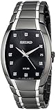 Seiko Men's SNE335 Dress Solar Analog Display Japanese Quartz Two Tone Watch