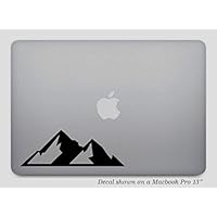 Black Mountains Macbook Decal or Car Decal - Removable Vinyl Sticker Skin for Apple Macbook Pro Air Mac Laptop G006K