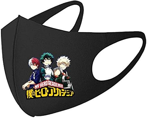 Christ For Givek My Hero Academia Cartoon Printing Mouth Mask Anime Fashion Multipurpose Life Dust-Proof Mask Anime Space Cotton Fans Gift(A-H08)