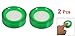 uxcell Plastic 7cm Dia Round Sponge Finger Wet Money Cashier 2 Pcs Green