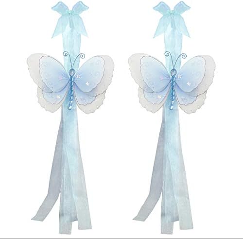 Amazon Com Butterfly Curtain Tiebacks Blue Multi Layered Nylon