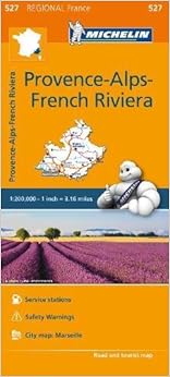 Michelin Regional Maps: France: Provence-Alps-French Riviera Map 527, by Michelin