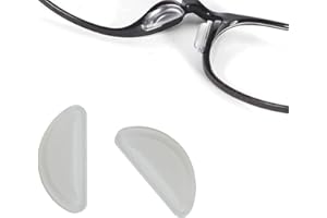 PIPJOY 12 Pairs Eyeglass Nose Pads, Adhesive Anti-Slip Nose Pads, Soft Silicone Nose Pad Cushion for Glasses, Eyeglasses, Sun