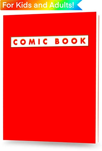 Krisp DRAW YOUR OWN COMIC BOOK for Kids and Adults - Blank Comics Storyboard Notebook (Red Glossy Co by Krisp Shop