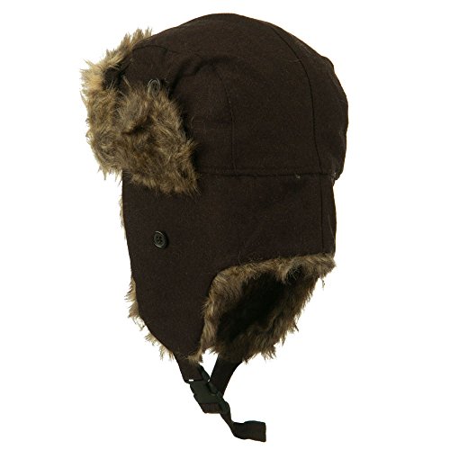Winter Fur Trooper Hat - Brown OSFM