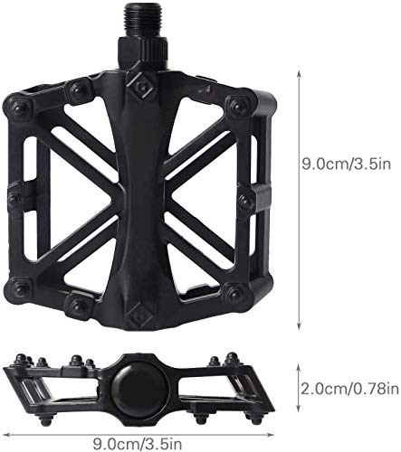 CETECK Bicycle Cycling Pedals, New Aluminum Anti Slip Durable Mountain MTB Bike Pedals Ultralight Cycling Road Bike Hybrid Pedals 9/16 inch（Shipped from United States）