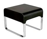 Adesso Regency End Table, Black Walnut/Chrome