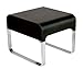 Adesso Regency End Table, Black Walnut/Chrome