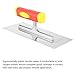 Plastering Skimming Trowel Tile Flooring Grout Float Tiling Tool stainless steel for Plastering, Scraping, Bricklayer, Painter.(240mm)