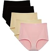 FallSweet No Show High Waist Briefs Underwear for Women Seamless Panties Multi Pack