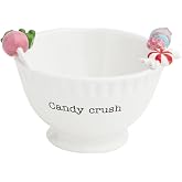 Mud Pie White Ceramic Candy Dish