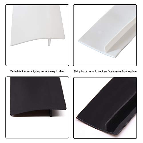 Silicone Stove Counter Gap Cover, 21" Large Oven Liner Easy Clean Heat Resistant 2 Pack Seals Spill Guard for Kitchen Stovetop, Washer, Dryer, Washing Machine (White)