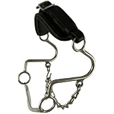 Showman Adjustable Leather Nose Stainless Steel Hackamore Bit