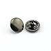 60 Sets 10mm Metal Snap Fasteners Press Stud Rounded Sewing Rivet Buttons Clothing Leather Craft DIY Poppers Black
