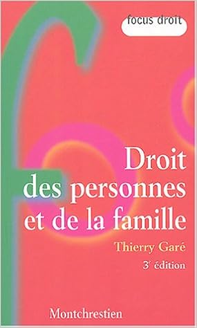 Amazonfr Droit Des Personnes Et De La Famille Thierry - 