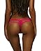 Brazilian Women Ladies V Thong Cheeky Ruched Bikini Bottom Swimwear Beachwear (Label S / US 4-6, Red)