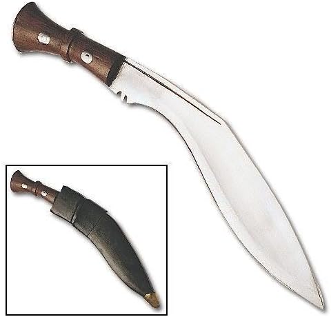 17" Gurkha Kukri Machete with Carbon Sharp Blade Durable & 2 Bonus Daggers