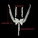Crystal Necklace Earrings Set Charm Tassel Butterfly Shape Wedding Jewelry Set Women Bride Party